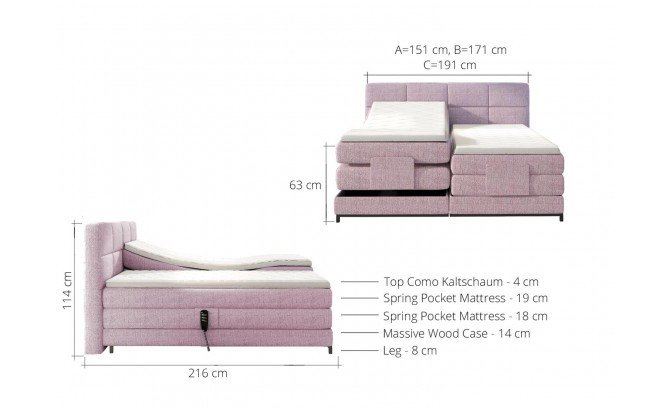 QUADRO 160 Кровать BOX SPRING